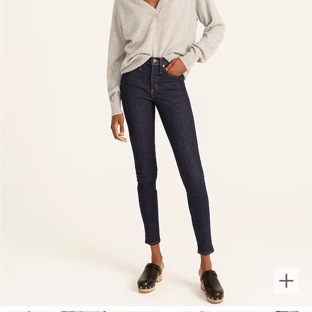 J.Crew Mid-Rise Toothpick Rinse Jeans